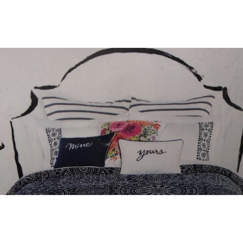 Kate Spade New York European Sham Harbor Stripe‎ Navy 26x26 New